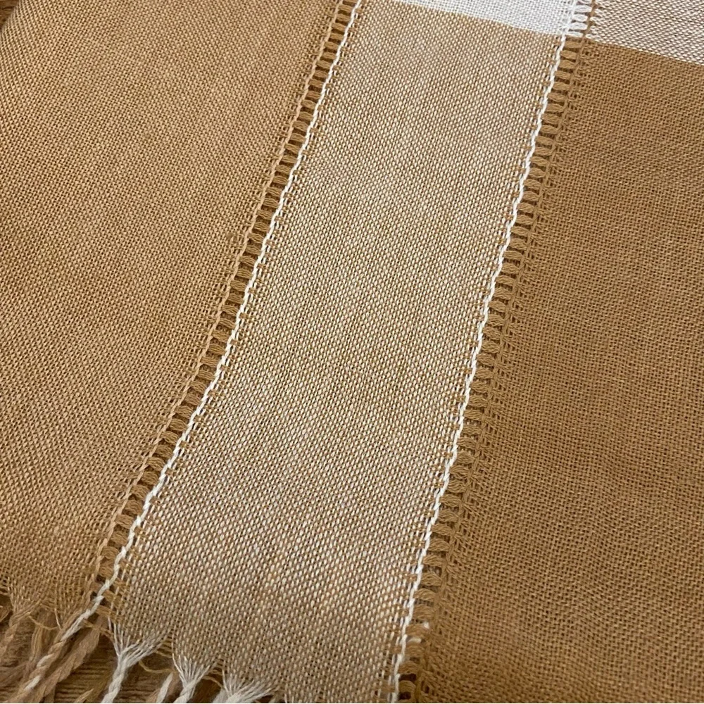 PASHMINA Scarf in Wide Warm Color Plaid - Picture 6 of 11